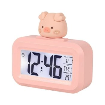 Stopwatch Digital Clock Temperature Display Large Screen Mini Size Electronic Date And Day Alarm Shape Desktop Clock Household Supplies