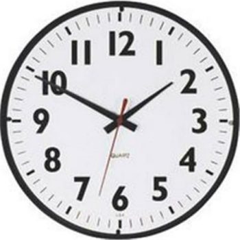 Westclox 13.75 Classic Black Office Analog Quartz Accurate Wall Clock