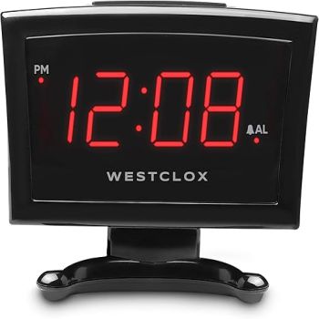 Westclox 70014 Plasma LED Alarm Clock, 0.9-Inch