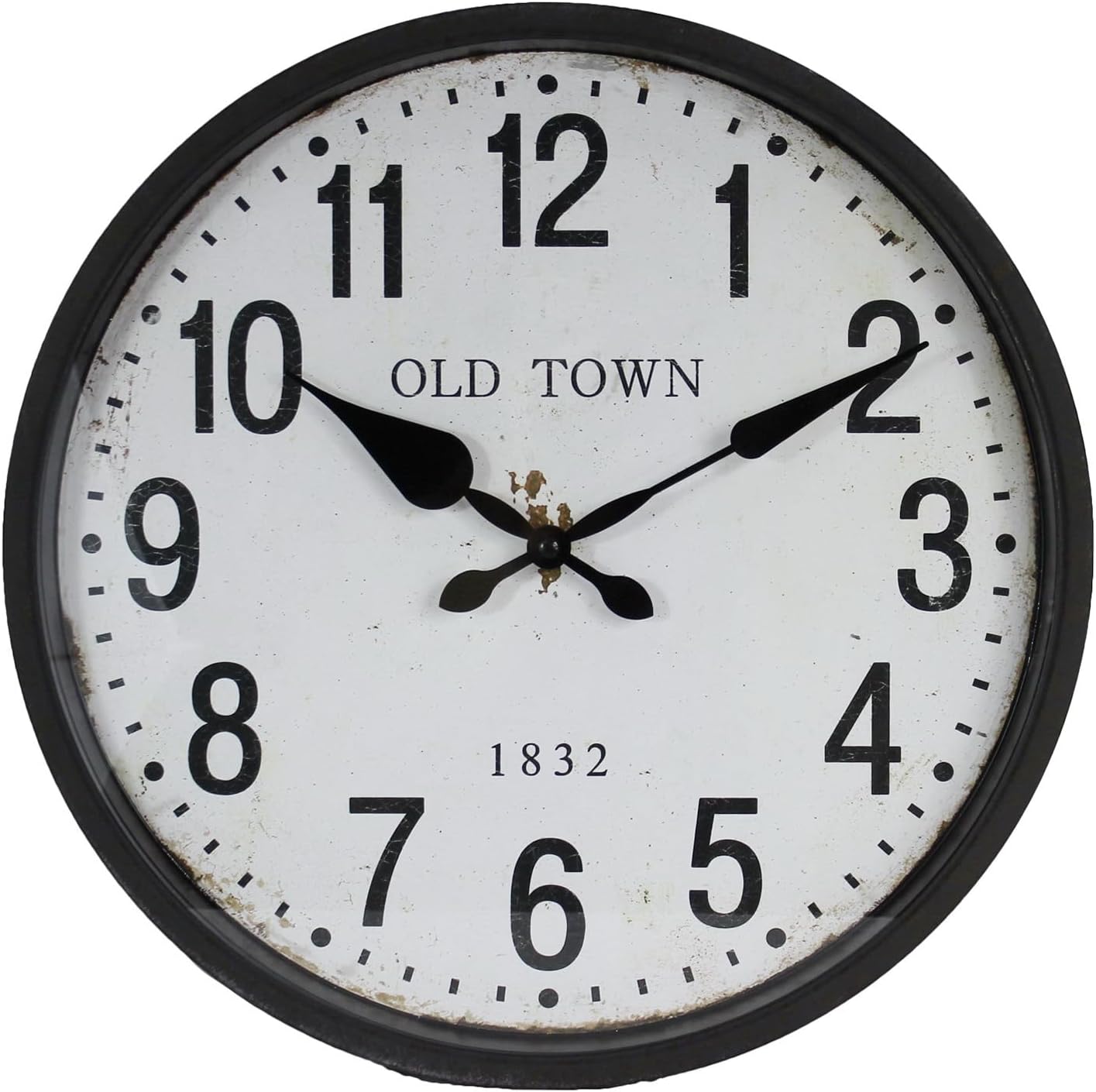 Windy Hill Collection 16 x 16 Vintage Decorative Wall Clock Old Town Classic Numbers WC9-EB2009