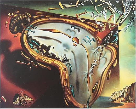 ZZPT Salvador Dali Wall Art Prints - Melting Clock - Famous Surrealism Painting Poster Dali Clock Print Picture for Office Living Room Bedroom Unframed(Melting Clock,12x15in/30x38cm)