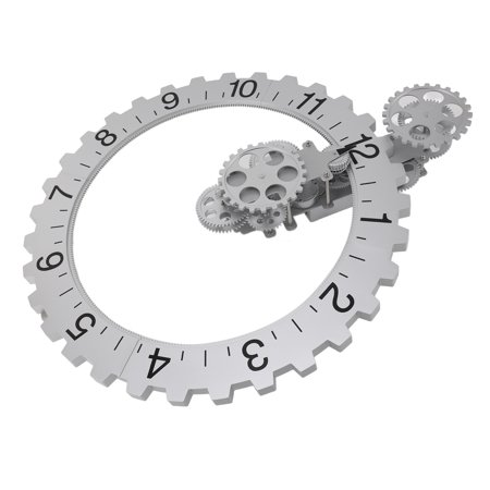 3D Moving Gear Clock Large Hanging Gear Clock Rotary Mechanical Hour Wheel Wall Art Decorative