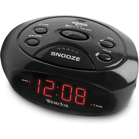 70044A (Black) Super-Loud Led Electric Alarm Clock, Standard[1289]