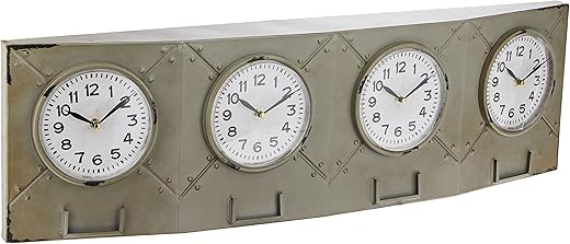 9260 Kenickie Clock, 35-Inch W x 10.5-Inch H , Gray