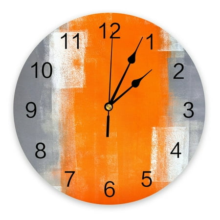 Abstract Oil Painting Texture Wall Clock Large Modern Kitchen Dinning Round Wall Clocks Bedroom Silent Hanging Watch