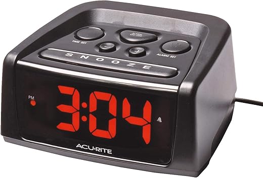 AcuRite 13019W2 5.4-inch Intelli-Time Alarm Clock