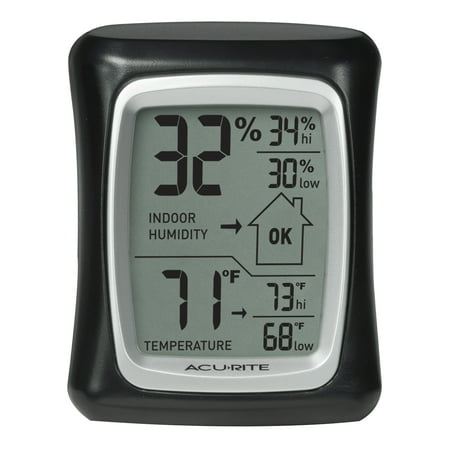 AcuRite Indoor Digital Thermometer & Hygrometer (Thermohygrometer); 3x2.5x1.3, 0.28 lbs (00325)