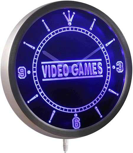 ADVPRO nc0396-b Video Game Display Shop Neon Sign LED Wall Clock