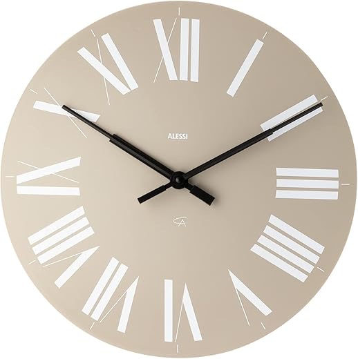 Alessi Aleesi 12 G Firenze Wall Clock, Gray