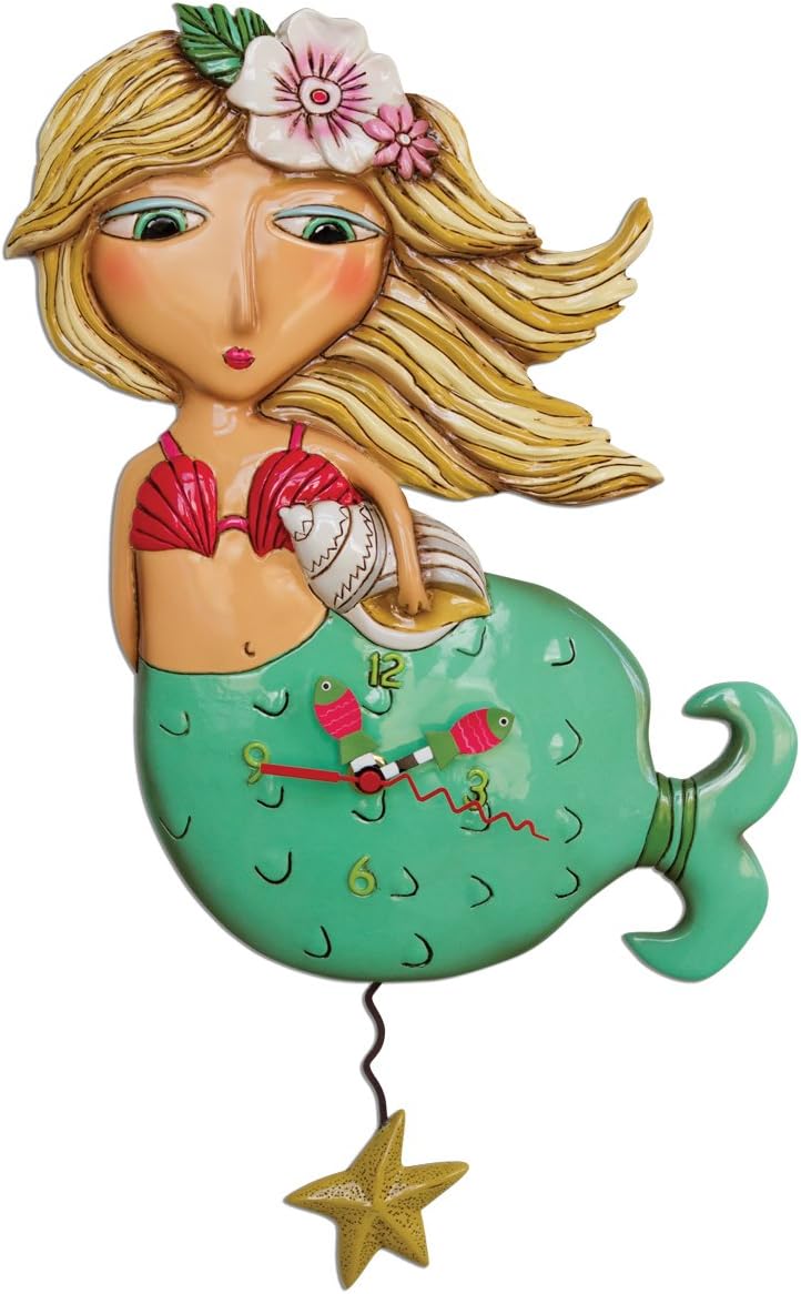 Allen Designs Shelley Mermaid Pendulum Clock