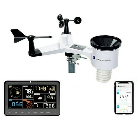 Ambient Weather WS-2902 Smart Wi-Fi Weather Station with Remote Monitoring and Alerts