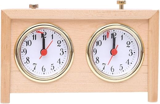 Analog Chess Clock Timer | Professional-Grade Wooden Clock | Wind-Up Mechanism | Large Easy-to-Read Dials | No Battery Needed | by Better Line ®