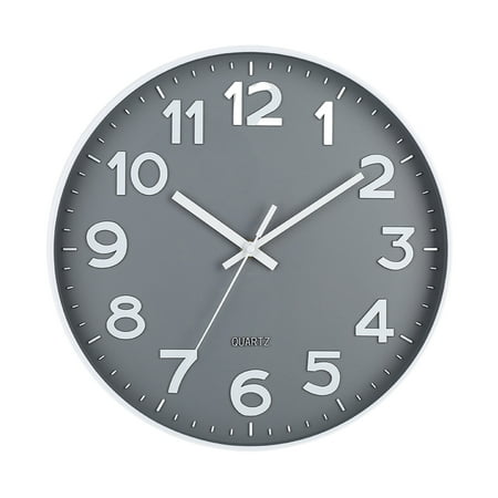 Andvari 12-Inch Bathroom Wall Clock High-Precision Quartz Clock, Silent Non-Ticking, Easy-to-Read Wall Art for Home Decoration