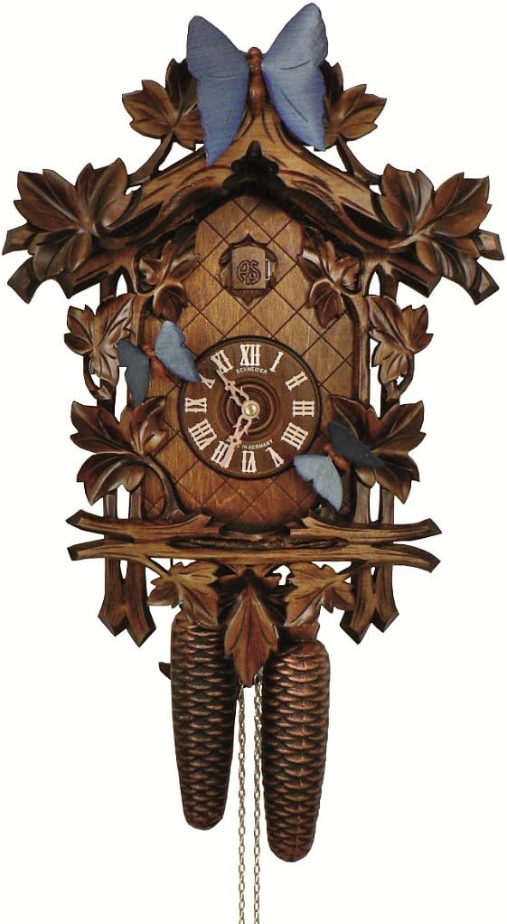 Anton Schneider Cuckoo Clock 13 Leaves, 3 Butterflies