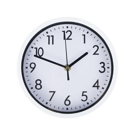 AoHao Wall Clock White Vintage Silent Non Ticking Bat Opp Quartz Analog Display,8 Inch