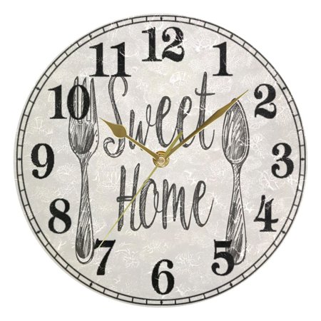 Art Sweet Home Silent Wall Clock 10 Non-Ticking Battery Clock