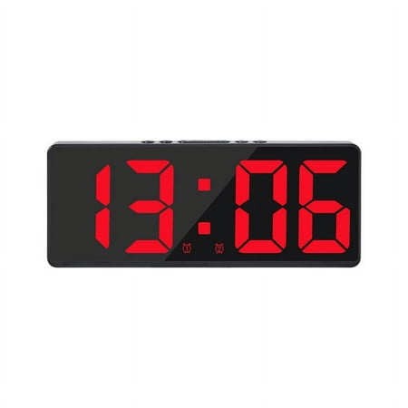 AURIGATE Digital Dual Alarm Clock for Bedroom, Large Display Bedside Clock with Battery Backup, USB Phone Charger, Volume, Dimmer, Easy to Set Loud LED Clock for Sleepers Kid Senior Teen Boy Girl