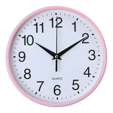 BallsFHK 7.87 Inch 20CM Luminous Plastic Wall Clock, Quartz Clock, Bedroom, Living Room, Hanging Clock, Minimalist Clock