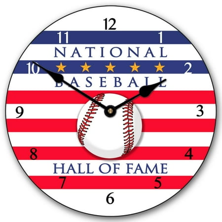 Baseball Hall of Fame Wall Clock | Beautiful Color, Silent Mechanism, Made in USA