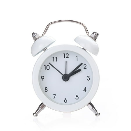 Battery Alarm Clocks For Bedrooms Gold Office Decor Cute Alarm Clocks Twin Bell Silent Alloy Stainless Metal Alarm Clock