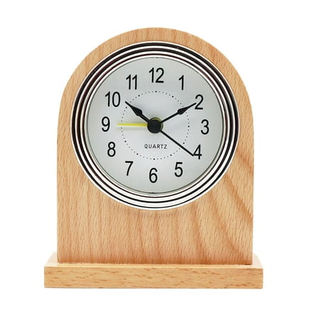 Battery Operated Desk Alarm Clocks, Retro Analog Small Clock, Loud Table Clock for Bedside