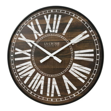 BBB81427 La Crosse Clock Co. 21 Liam Plastic Open Face Analog Wall Clock