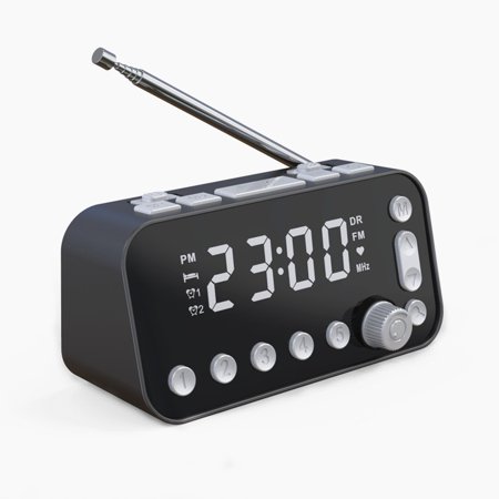 Bedside DAB/FM Alarm Clock Radio, Large Screen Dual Alarm Clocks, Dual USB Mobile Phone Charging Ports, Automatic Sleep Setting