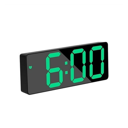 Bedside Silent Sweep Alarm Clock Student Silent Snooze Alarm Clock Non Ticking Noise With LED Snooze Light Decor, Green White