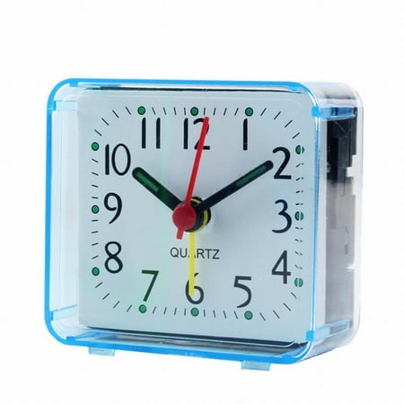 Bedside Small Silent No Tick Alarm Clock Quartz Battery Operated Wake Up Clocks