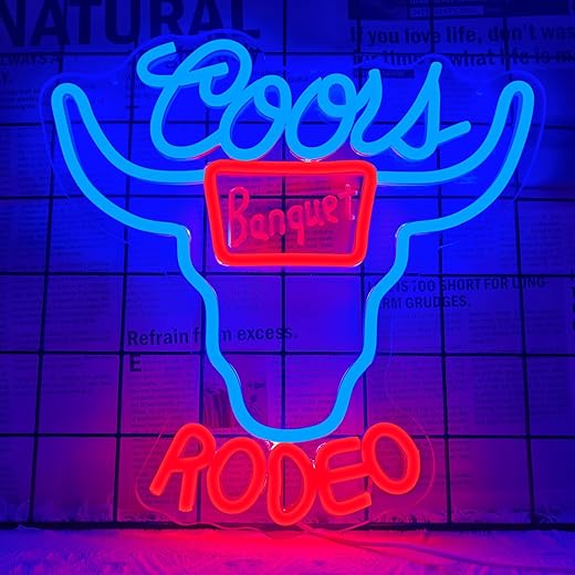 Beer Neon Sign Dimmable Western Neon Light Signs for Wall Decor Cowboy Neon Sign for Man Cave Home Bar Beer Club Pub Bistro