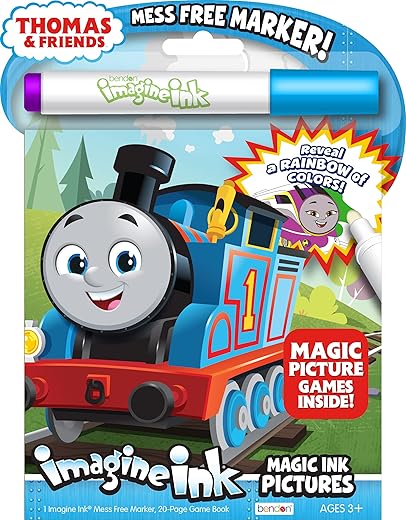 Bendon Thomas All Engines Go 20 Page Imagine Ink Coloring Book with 1 Mess Free Marker