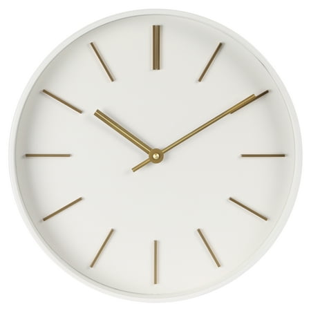 Better Homes & Garden 20 Round Indoor Modern White Analog Wall Clock