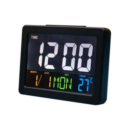 Big Desk Alarm Clock Digital LED Wall Clock With Calendar Temperature