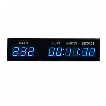 Blue LED Event Countdown Wall Clock Timer Countdown To Special Business Day With Remote And Buttons 1.8 Inch