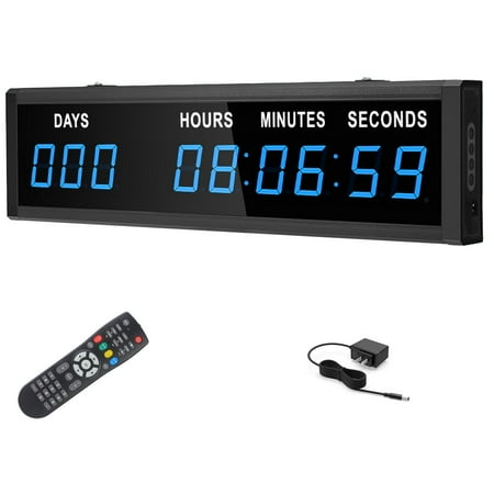 Btbsign 1.8 9 Digits Large LED Countdown up Days Clock Blue Christmas Festival Event