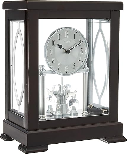 Bulova B1534 Empire Mantel Clock, Espresso Brown