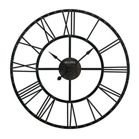 Bulova Clocks C4820 Dial Carmen 45 Inch Oversized Gallery Rustic Wall Clock