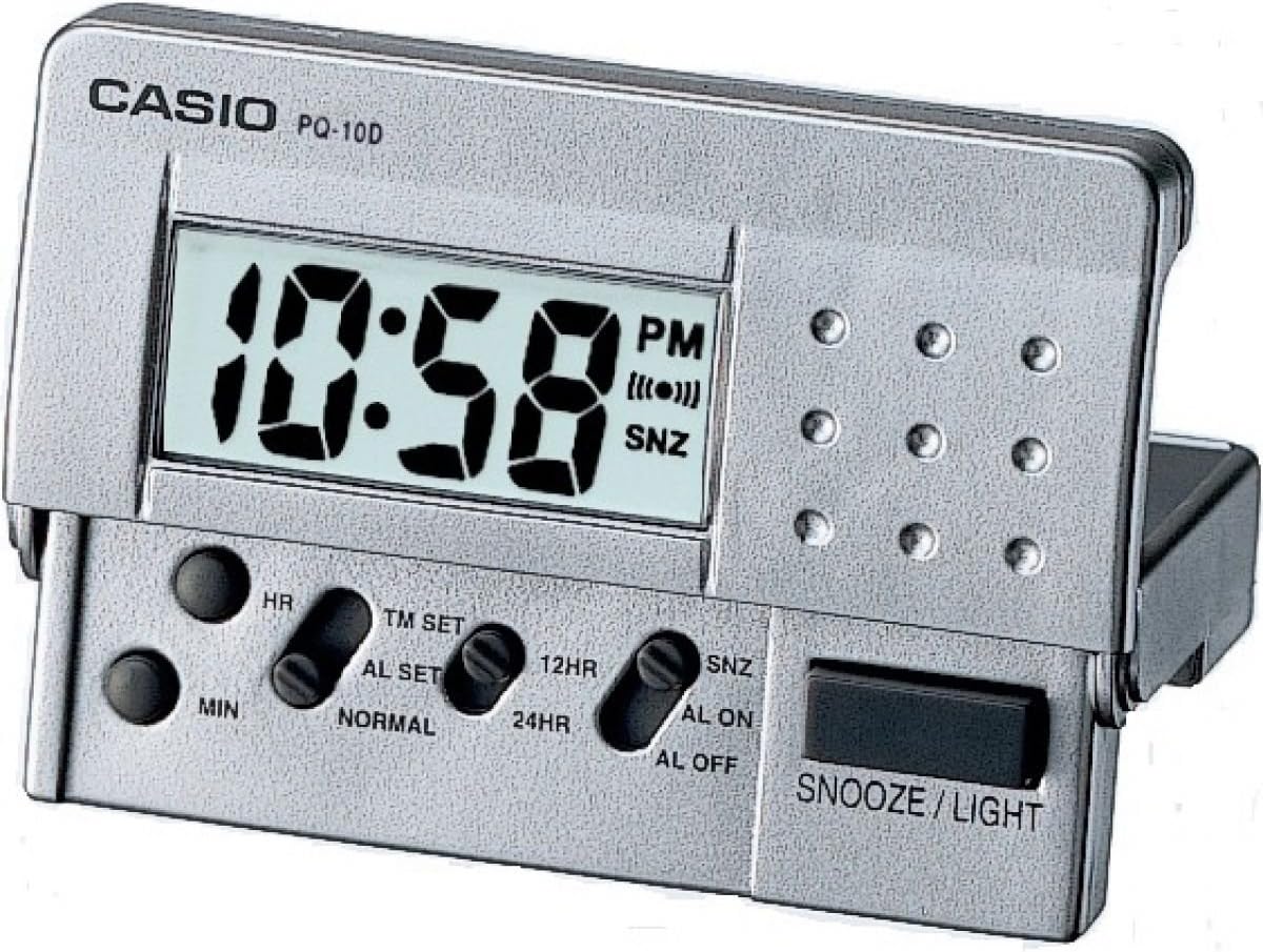 Casio- Led Digital Travel Clock (pq10d-8)