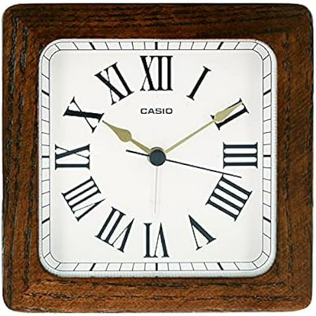 CASIO (Casio) table clock dark brown analog natural wooden frame with light TQ-121-5JF// Alarm