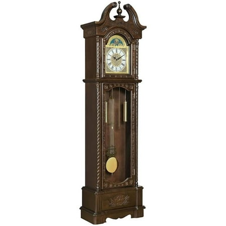 Cedric Grandfather Clock with Chime Golden Brown