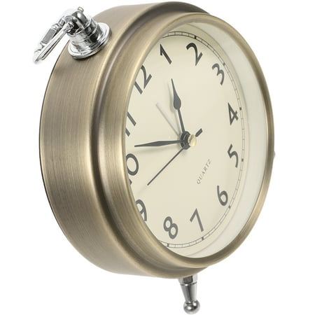 Changmusheng Metal Alarm Clock Roman Numerals Table Bedside Silent Alarm Clock Sweep Seconds Alarm Clock