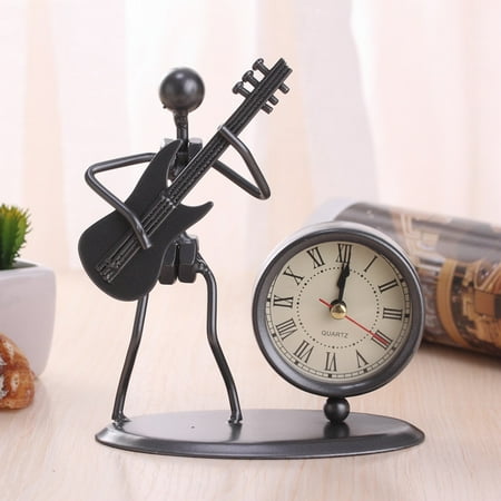 Christmas Ornaments Creative Iron Stainless Steel Small Desk Clock Iron Retro Personality Clock Gift Birthday Yard Wall Hanging Sculptures Decor