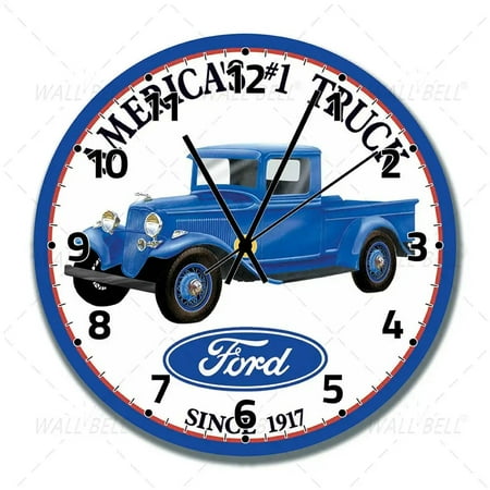 Classic Car Clocks American Gasoline Garage Decor Beer Bar Wall Clock Silent Route Us 66 Car Creative Wooden Wall Clock WB047 WB1331 12 inch