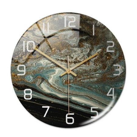 CLEARANCERound Marble Wall Clock Three-dimensional Clock Home Decorations For Living Room, Kitchen, Bedroom And Office