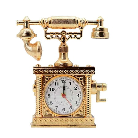 Clock Alarm Clock Telephone Desk Clock Abs Phone Desk Top Vintage Table Clock Wall Clock Telephone Toy Telephone Plaything Phone Number Ornaments Toddler Clock Sand Clock 15 Minutes Talking Timers for