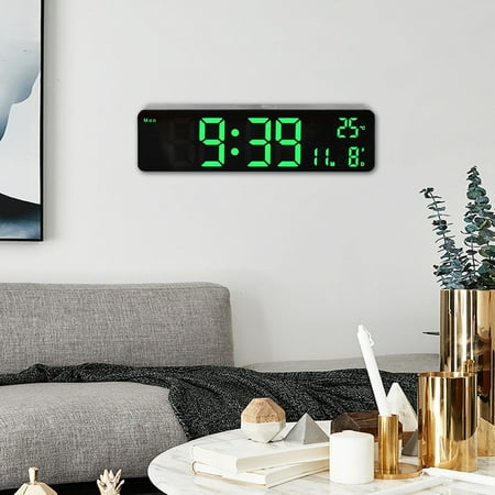 Clock For Bedroom Hatch Alarm Clock Led Clock Digital White Large Led Digital Wall Clock Temperature Date Day Display Usb Remote Control