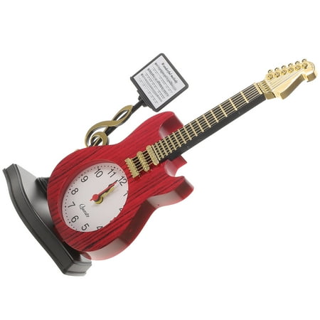 Clocks Creative Clock Musical Mantel Clock for Office Guitar Alarm Clock Music Chinese Style Plastic Student