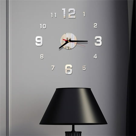 Clocks For Living Room Battery Operated Table Clock Led Clock Battery Operated 3D Diy Roman Numbers Acrylic Mirror Wall Sticker Clock Home Decor Mural Decals