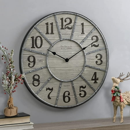 Co. 27 Cooper Wall Clock, Gray/Galvanized