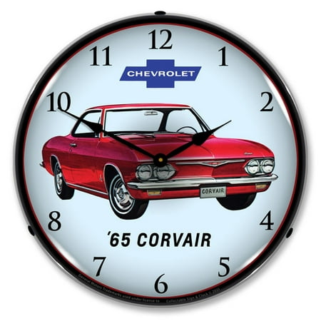 Collectable Sign and Clock 1965 Corvair LED Lighted Premium Wall Clock